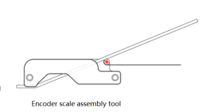 This is a tool for installing the magnetic scale of a linear magnetic encoder, which helps the scale adhere more securely to the mounting surface-OTV sensing.